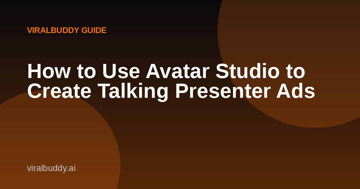 ViralBuddy Avatar Studio guide cover image