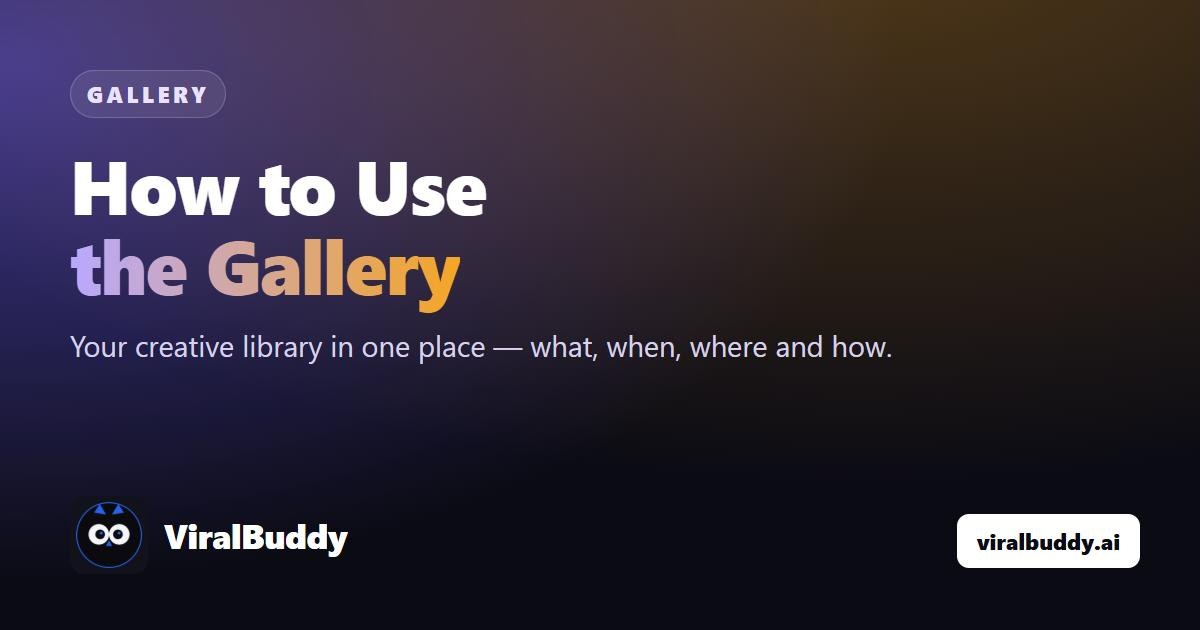 How to Use the Gallery: Your Creative Library in One Place