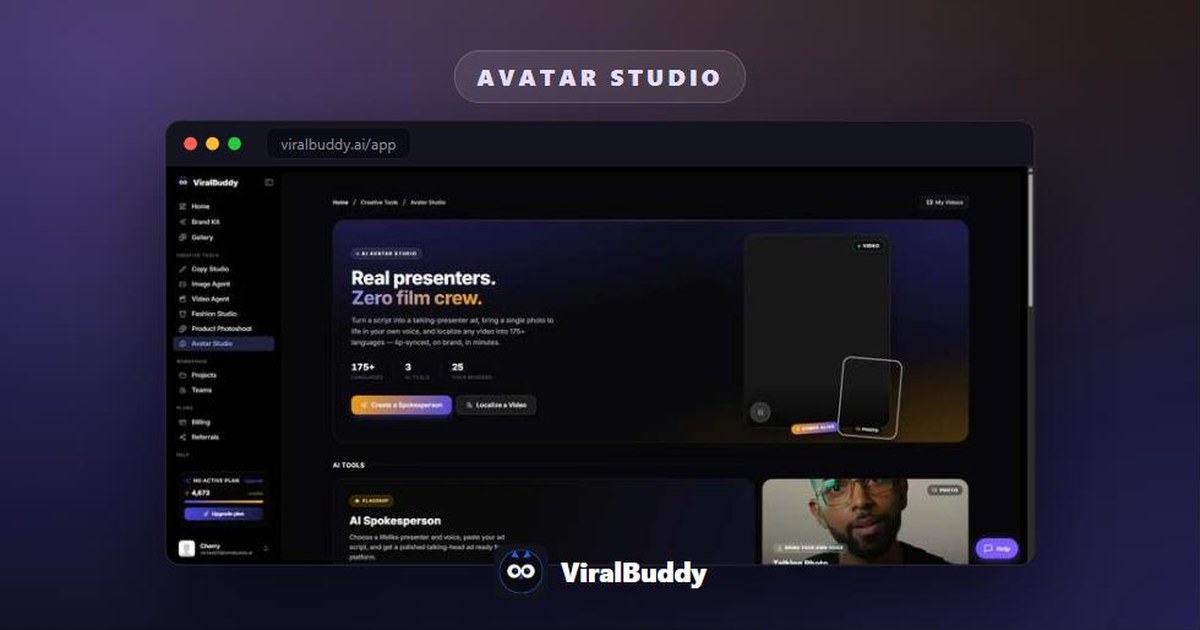ViralBuddy Avatar Studio — how to use it