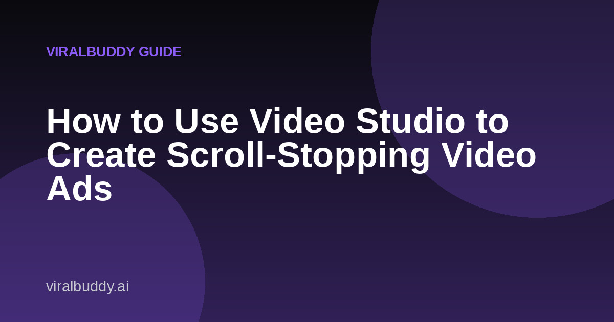 ViralBuddy Video Studio guide cover image